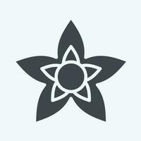 icoon jasmijn. verwant naar bloemen symbool. glyph stijl. gemakkelijk ontwerp bewerkbaar. gemakkelijk illustratie vector