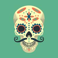 Kleurrijke Mexicaanse suiker schedel illustratie vector