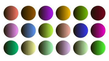 kleurrijk bruin olie kleur schaduw lineair helling palet stalen web uitrusting cirkels sjabloon reeks vector