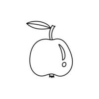 appel fruit doodle vector