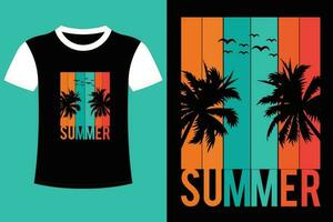 zomer en surfing t overhemd ontwerp. vector