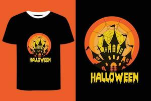 Halloween-t-shirtontwerp. vector