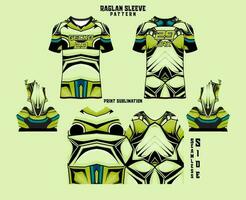 sublimatie gedrukt raglan mouw Jersey uitrusting vector