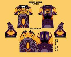 sublimatie gedrukt raglan mouw Jersey uitrusting vector