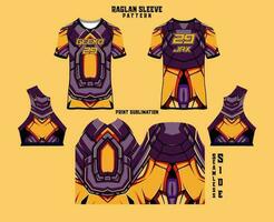 sublimatie gedrukt raglan mouw Jersey uitrusting vector