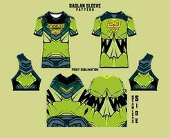 sublimatie gedrukt raglan mouw Jersey uitrusting vector