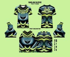 sublimatie gedrukt raglan mouw Jersey uitrusting vector