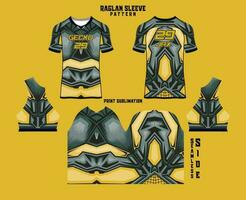 sublimatie gedrukt raglan mouw Jersey uitrusting vector