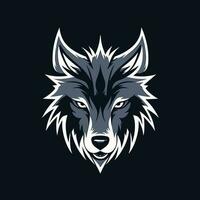 wolf hoofd logo vector - dier merk symbool