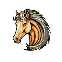 paard hoofd logo vector - dier merk symbool