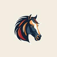 paard hoofd logo vector - dier merk symbool