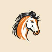 paard hoofd logo vector - dier merk symbool