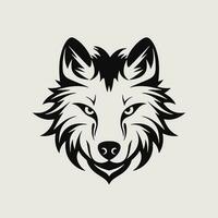 wolf hoofd logo vector - dier merk symbool