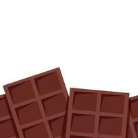 naadloos grens van bruin chocola bars vector