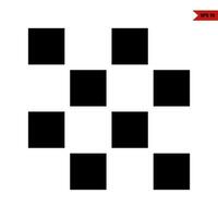 schaakbord glyph icoon vector