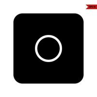 camera glyph-pictogram vector