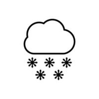 sneeuw wolk icoon voor web en afdrukken. weer vector icoon.