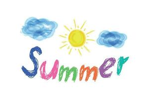 kleurrijk zomer zonnig achtergrond banier lay-out ontwerp vector