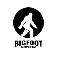 premium logo van big foot yeti vector pictogram illustratie ontwerp