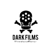 piraat films studio film bioscoop filmproductie logo ontwerp vector pictogram illustratie