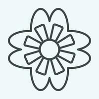 icoon paars. verwant naar bloemen symbool. lijn stijl. gemakkelijk ontwerp bewerkbaar. gemakkelijk illustratie vector