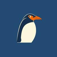 pinguïn hoofd logo vector - vogel merk symbool