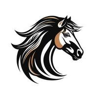 paard hoofd logo vector - dier merk symbool