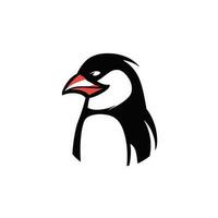 pinguïn hoofd logo vector - vogel merk symbool