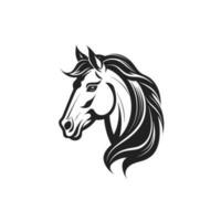 paard hoofd logo vector - dier merk symbool