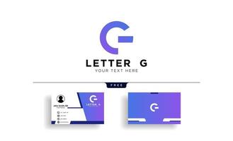 letter ag of g creatieve logo sjabloon vectorillustratie met visitekaartje sjabloon vector