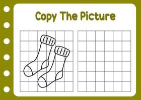 kopiëren de afbeelding van sokken. kinderen tekening vector