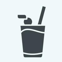 icoon drank. verwant naar Hawaii symbool. glyph stijl. gemakkelijk ontwerp bewerkbaar. vector