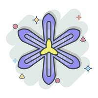 icoon saffraan. verwant naar bloemen symbool. grappig stijl. gemakkelijk ontwerp bewerkbaar. gemakkelijk illustratie vector