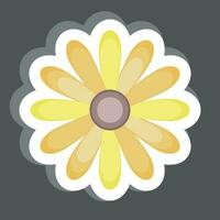 sticker dahlia. verwant naar bloemen symbool. gemakkelijk ontwerp bewerkbaar. gemakkelijk illustratie vector