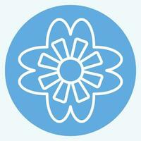 icoon paars. verwant naar bloemen symbool. blauw ogen stijl. gemakkelijk ontwerp bewerkbaar. gemakkelijk illustratie vector