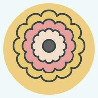 icoon calendula. verwant naar bloemen symbool. kleur maat stijl. gemakkelijk ontwerp bewerkbaar. gemakkelijk illustratie vector