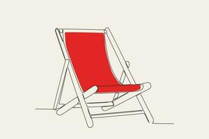 gekleurde illustratie van een strand stoel vector