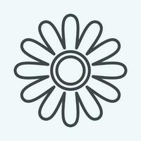 icoon gloden margriet. verwant naar bloemen symbool. lijn stijl. gemakkelijk ontwerp bewerkbaar. gemakkelijk illustratie vector