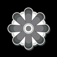 icoon aster. verwant naar bloemen symbool. glanzend stijl. gemakkelijk ontwerp bewerkbaar. gemakkelijk illustratie vector