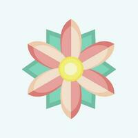 icoon kerstster. verwant naar bloemen symbool. vlak stijl. gemakkelijk ontwerp bewerkbaar. gemakkelijk illustratie vector