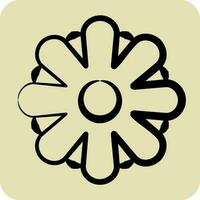 icoon aster. verwant naar bloemen symbool. hand- getrokken stijl. gemakkelijk ontwerp bewerkbaar. gemakkelijk illustratie vector