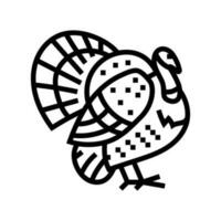 kalkoen vogel herfst seizoen lijn icoon vector illustratie