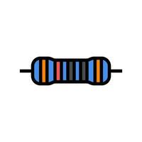 metaal film weerstand elektronisch bestanddeel kleur icoon vector illustratie