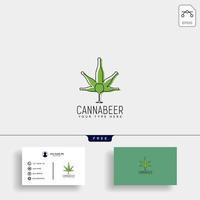cannabis en bier logo sjabloon vector illustratie element geïsoleerd