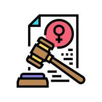 vrouwen rechten feminisme vrouw kleur icoon vector illustratie