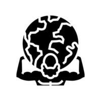 atlas Grieks god oude glyph icoon vector illustratie