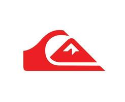 quiksilver logo merk kleren rood symbool ontwerp icoon abstract vector illustratie