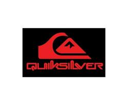 quiksilver merk logo zwart en rood symbool kleren ontwerp icoon abstract vector illustratie