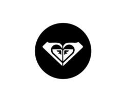 quiksilver roxy logo merk zwart en wit symbool kleren abstract ontwerp icoon vector illustratie