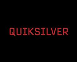 quiksilver symbool merk kleren naam rood logo ontwerp icoon abstract vector illustratie met zwart achtergrond